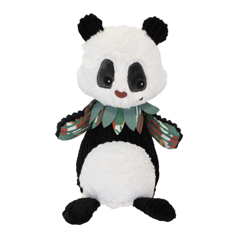 Les déglingos rototos panda original peluche blanc noir 